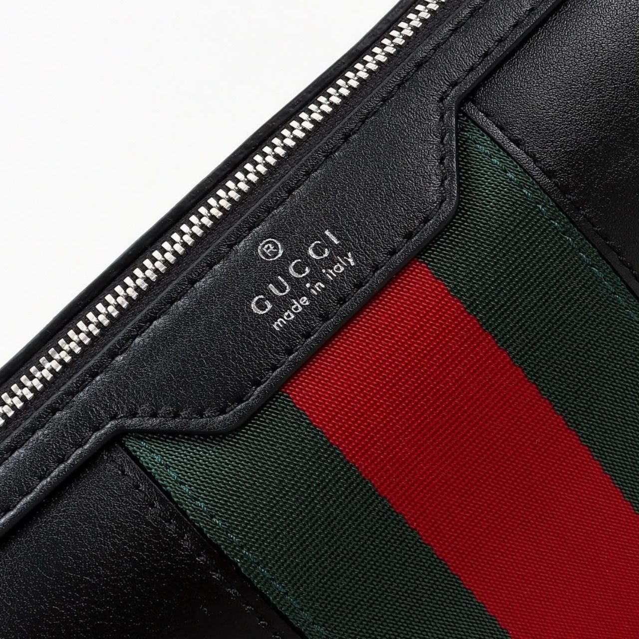 Prestige Edition – Gucci Web Trademark Small Crossbody Bag Black 32cm - Image 9