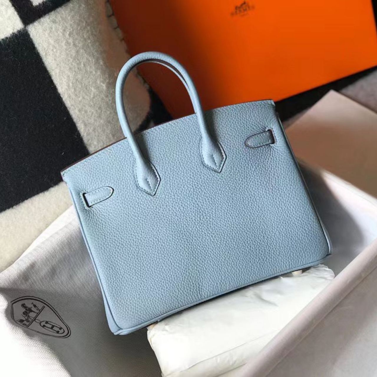 Prestige Edition - Hermes Birkin 35 Bleu Pale Gold Hardware 35cm - Image 5