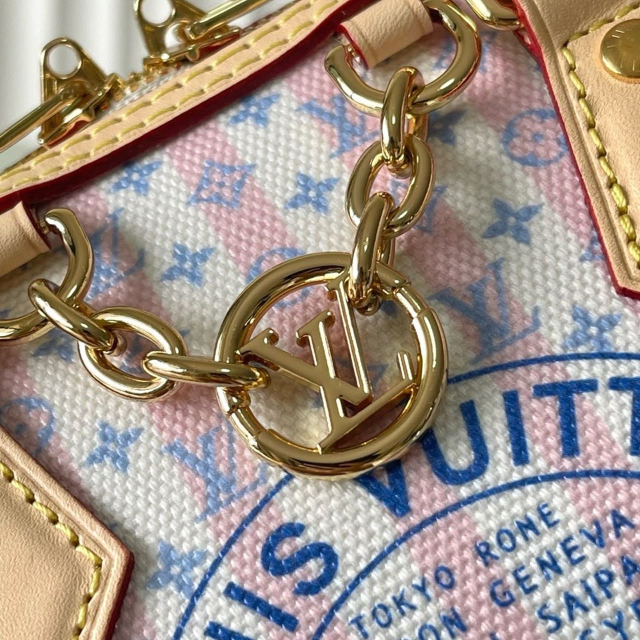 Louis Vuitton Speedy Bandouliere 25 Stamp Blue 25cm - Image 8