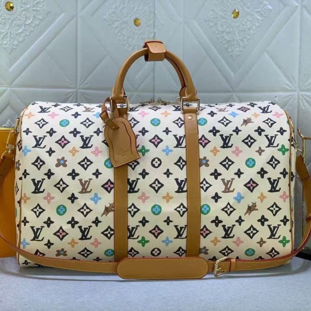 Alternative view of Louis Vuitton Keepall 50 Monogram Multicolor White 50Cm