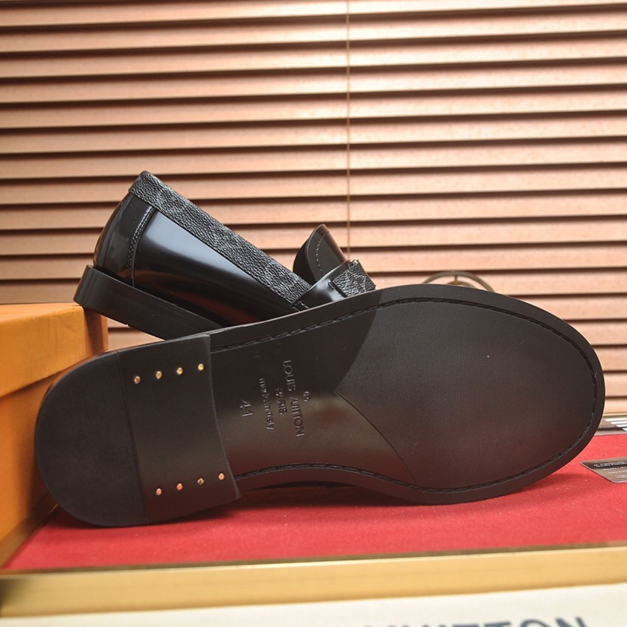Louis Vuitton LV Monogram Trim Loafers Black - Image 3