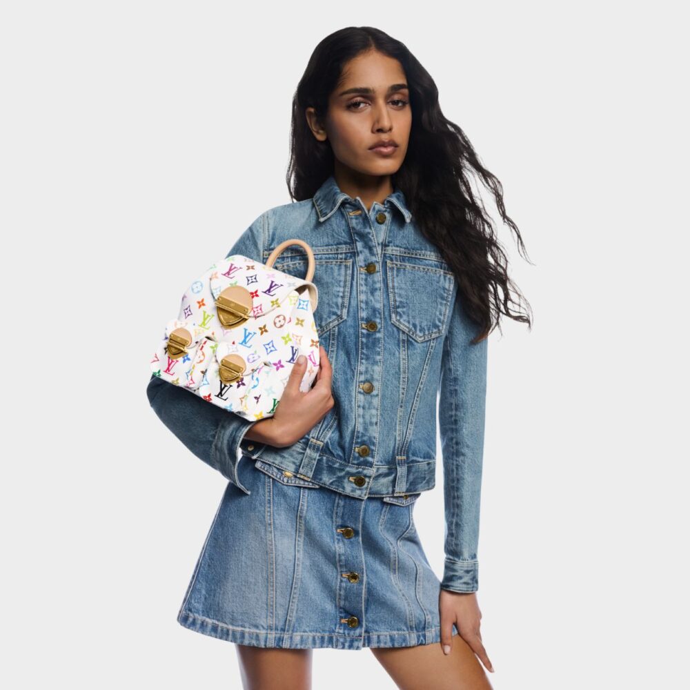 Alternative view of Louis Vuitton x Takashi Murakami Venice Backpack White 26Cm M13081