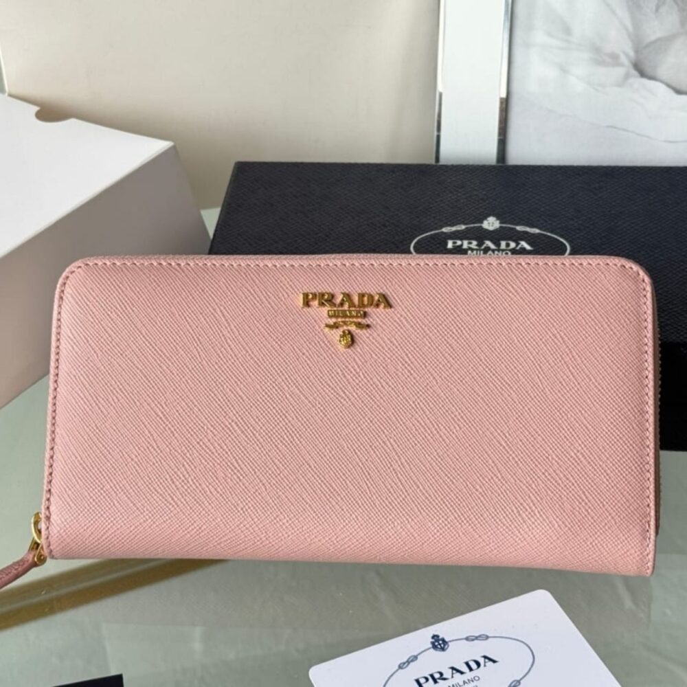 Alternative view of Prestige Edition - Prada Large Saffiano Leather Wallet Powder Pink 19cm 1ML506 QWA F0236
