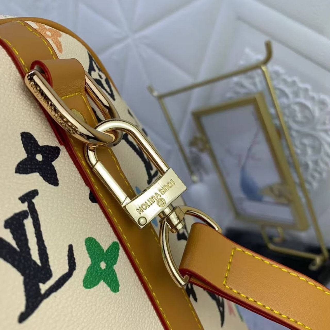 Louis Vuitton Keepall 50 Monogram Multicolor White 50Cm - Image 9
