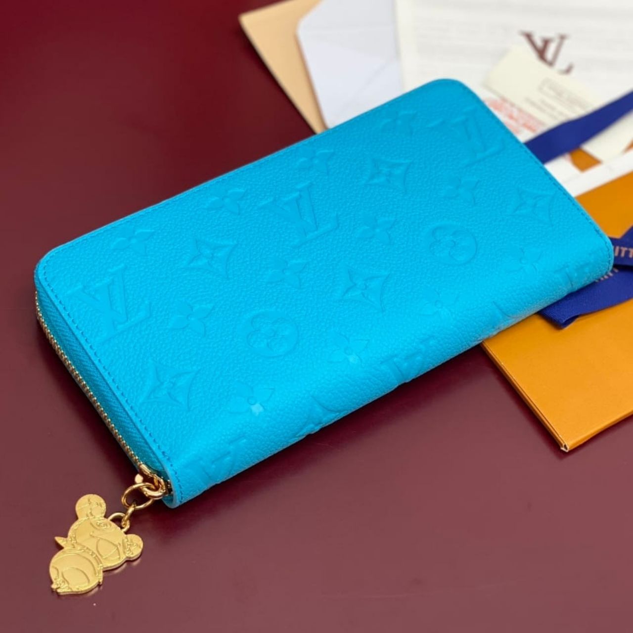 Prestige Edition - Louis Vuitton x Takashi Murakami Zippy Wallet Royal Blue 19.5cm - Image 4