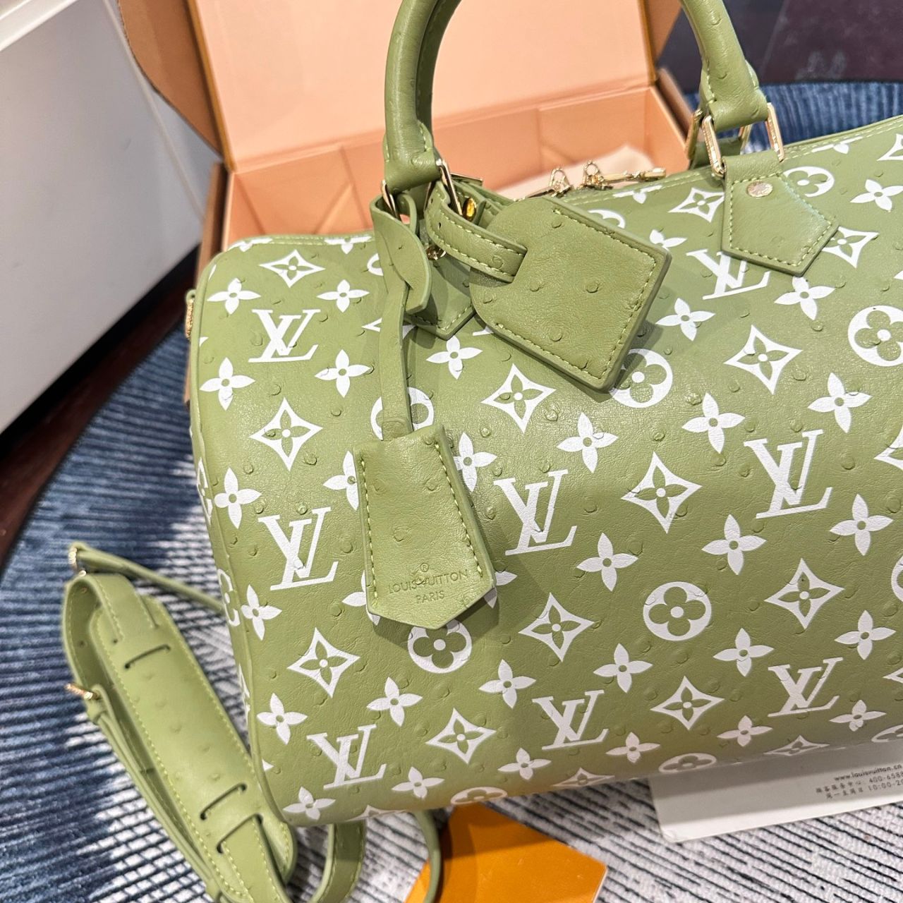 Louis Vuitton Speedy Bandouliere 30 Monogram Green 30cm - Image 3