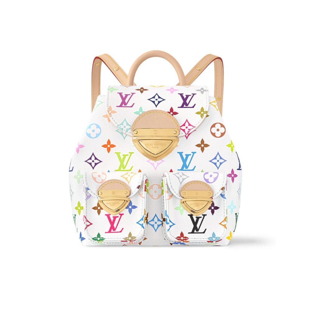 Louis Vuitton x Takashi Murakami Venice Backpack White 26Cm M13081
