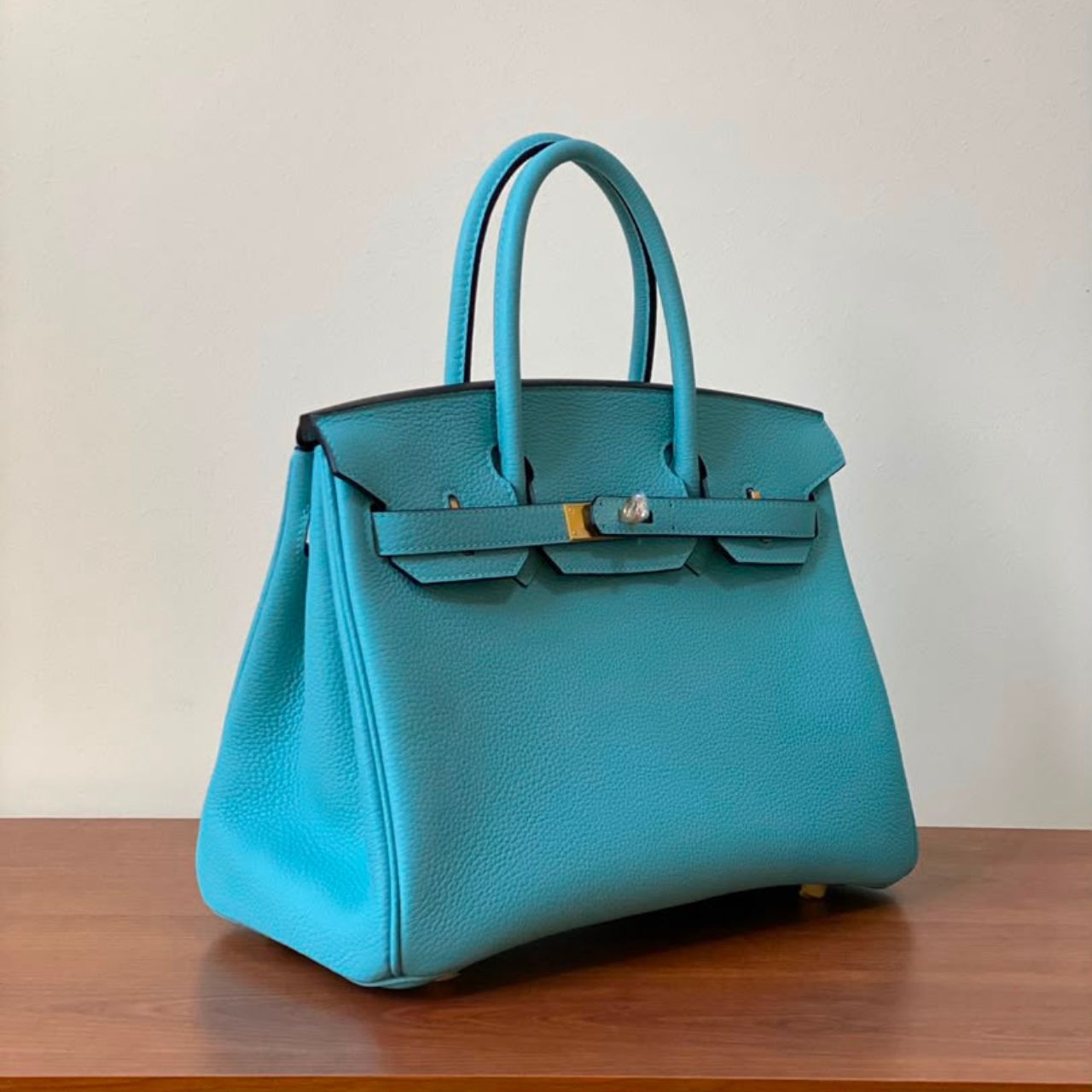 Hermes Birkin 35 Turquoise Togo Gold Hardware 35cm - Image 3