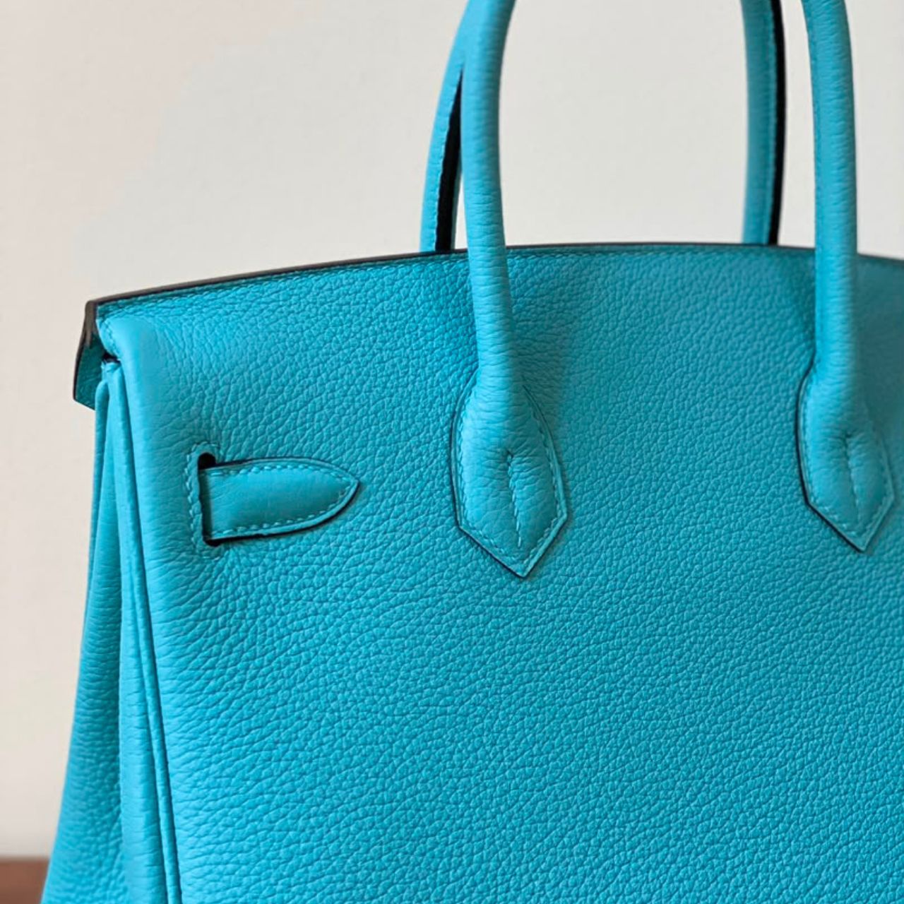 Hermes Birkin 35 Turquoise Togo Gold Hardware 35cm - Image 6