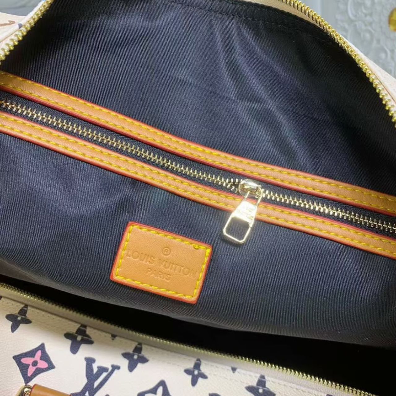 Louis Vuitton Keepall 50 Monogram Multicolor White 50Cm - Image 8