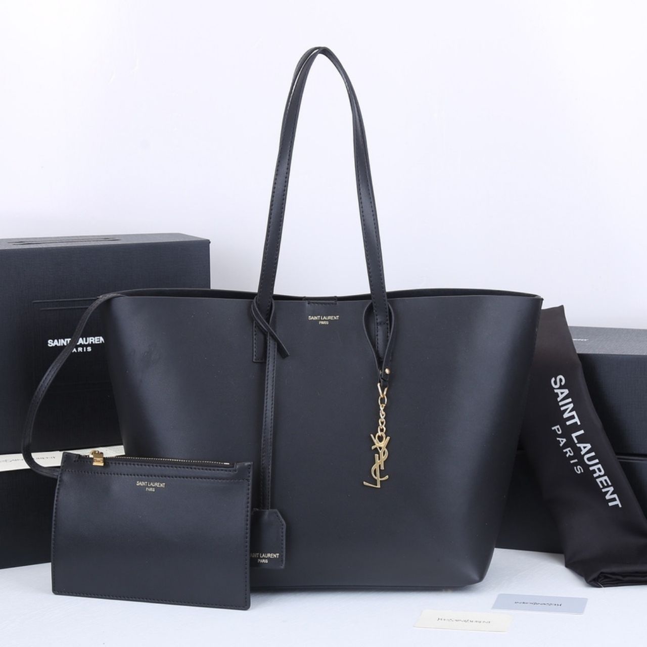 Saint Laurent Large Shopping Tote Bag Black 33Cm - Image 3