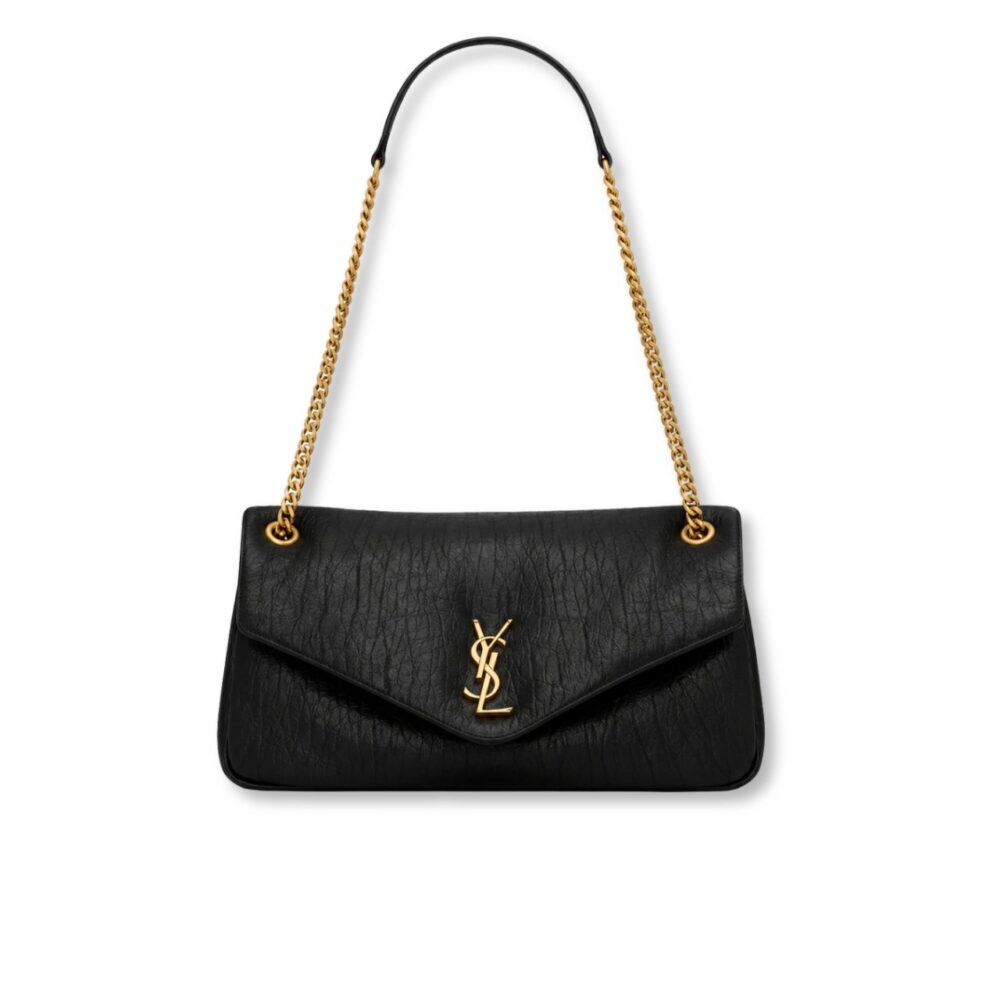 Saint Laurent Cassandre Large Pouch On Chain Black 34cm 841702AACYT1000