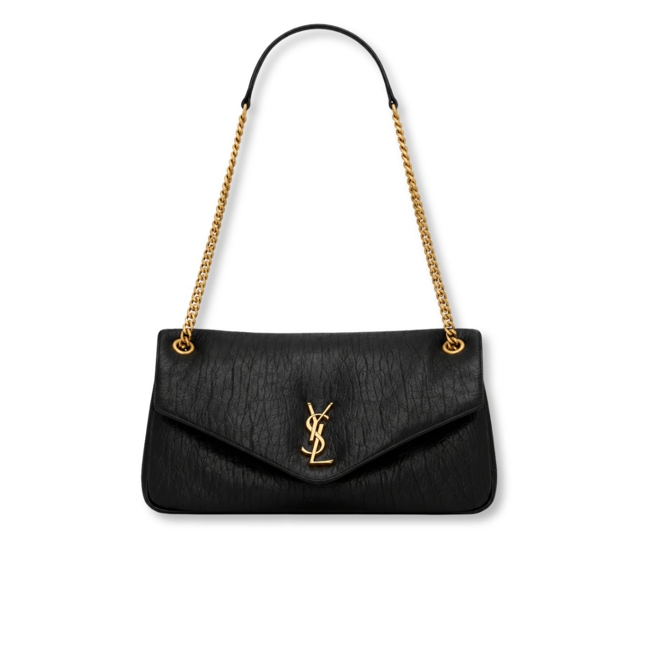 Saint Laurent Cassandre Large Pouch On Chain Black 34cm 841702AACYT1000