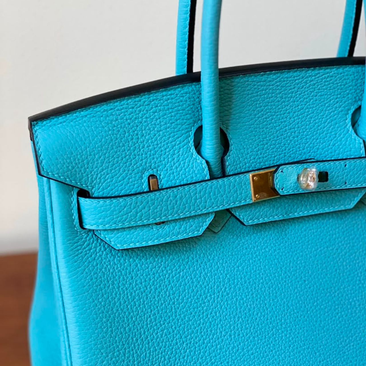 Hermes Birkin 35 Turquoise Togo Gold Hardware 35cm - Image 5