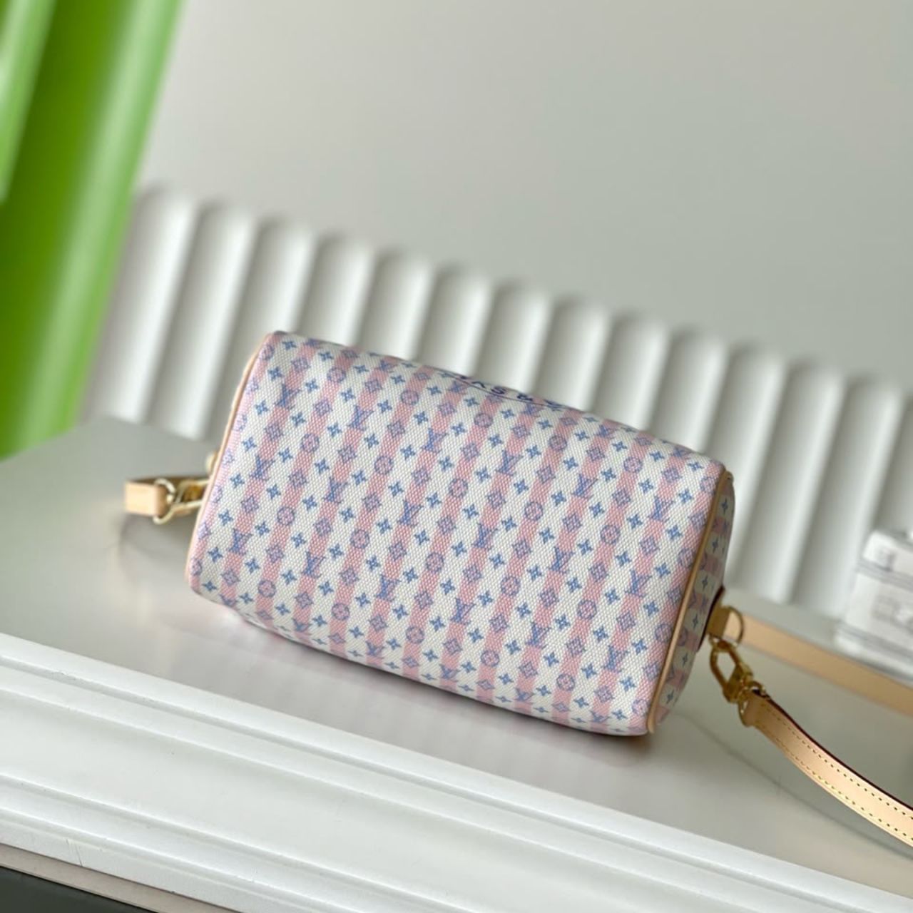 Louis Vuitton Speedy Bandouliere 25 Stamp Blue 25cm - Image 5