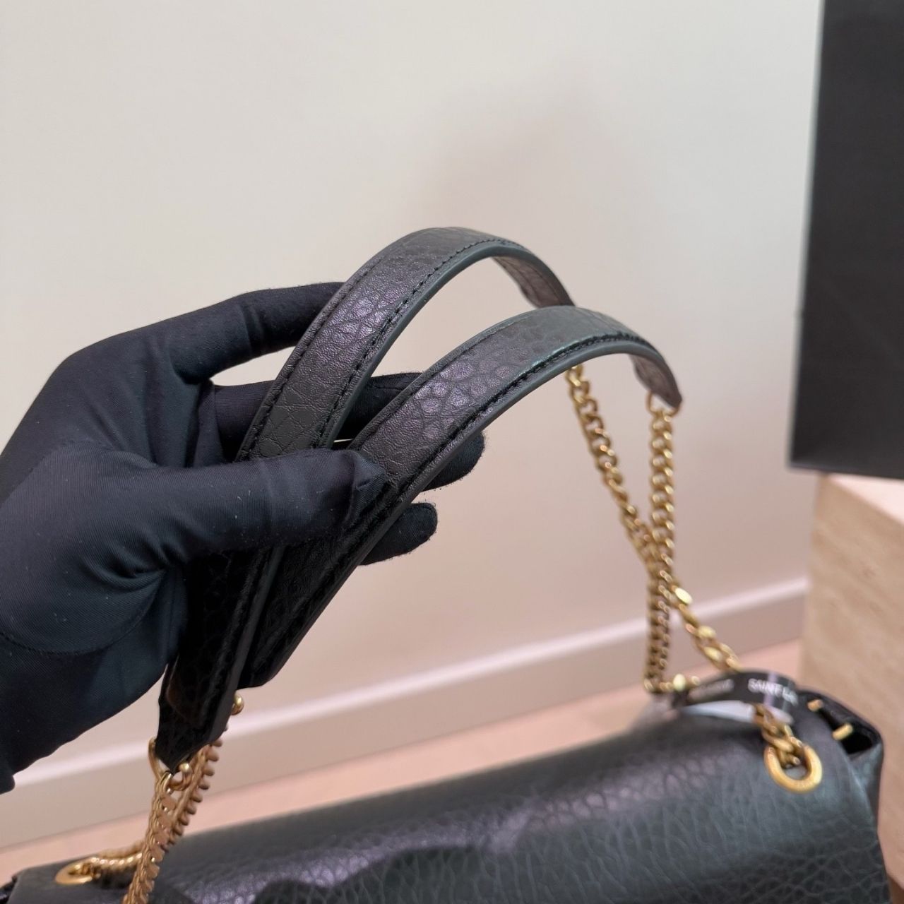 Saint Laurent Cassandre Large Pouch On Chain Black 34cm 841702AACYT1000 - Image 7