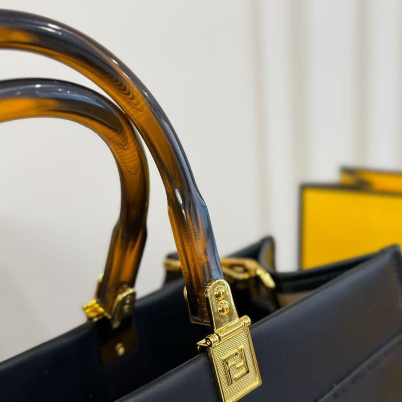 Fendi X Versace Fendace Sunshine Medium Shopper Tote Bag Black 35Cm - Image 8