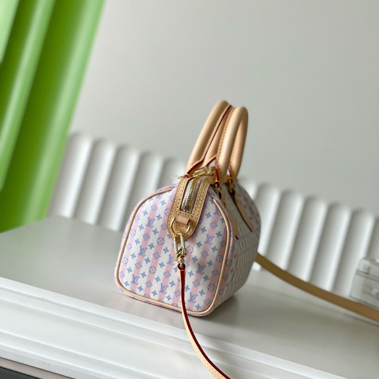 Louis Vuitton Speedy Bandouliere 25 Stamp Blue 25cm - Image 4