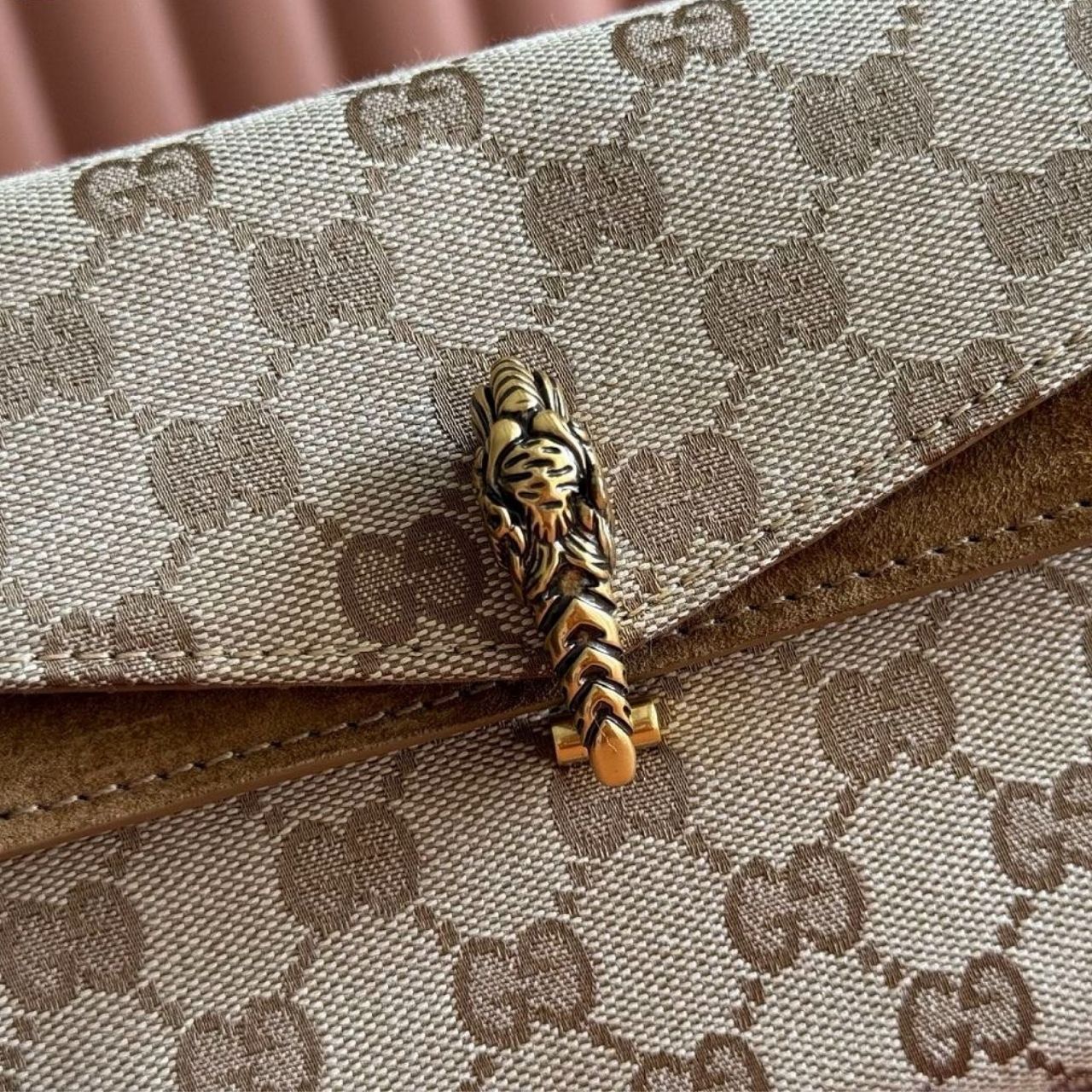 Gucci Dionysus Small Shoulder Bag Sand And Dark Brown 21cm - Image 11