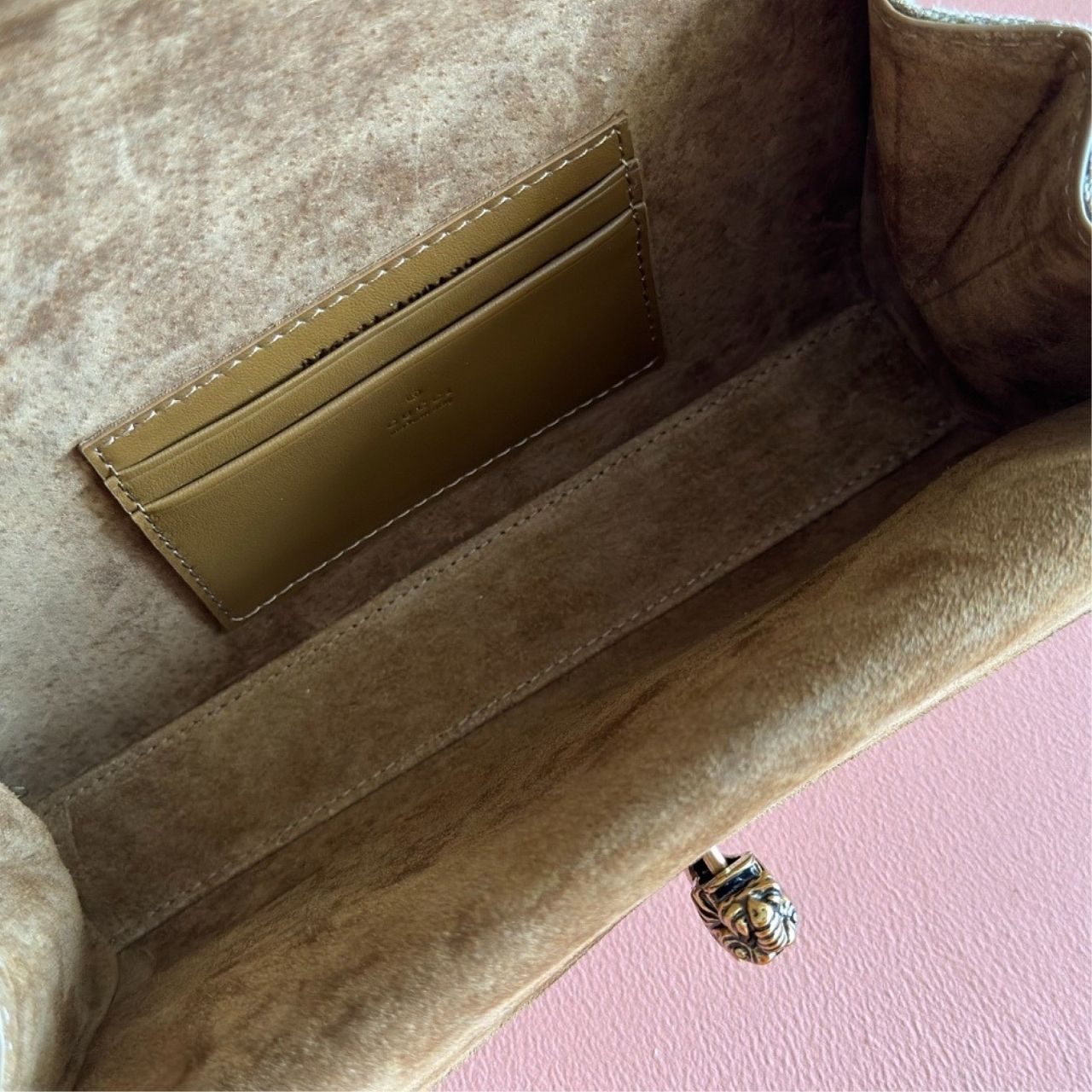 Gucci Dionysus Small Shoulder Bag Sand And Dark Brown 21cm - Image 9