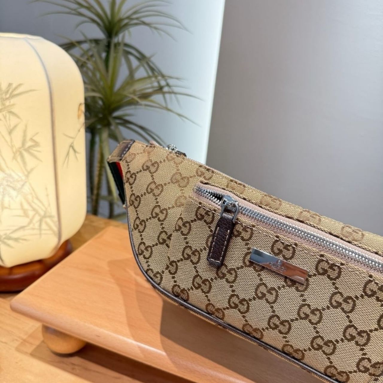 Gucci Flatpack Small Belt Bag Sand And Dark Brown 34cm - Image 9