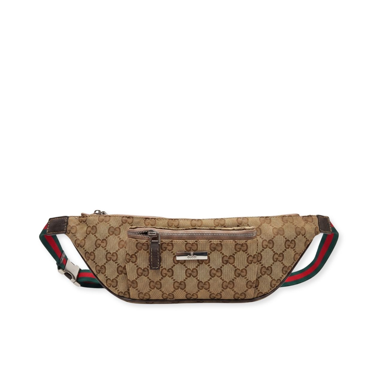 Gucci Flatpack Small Belt Bag Sand And Dark Brown 34cm