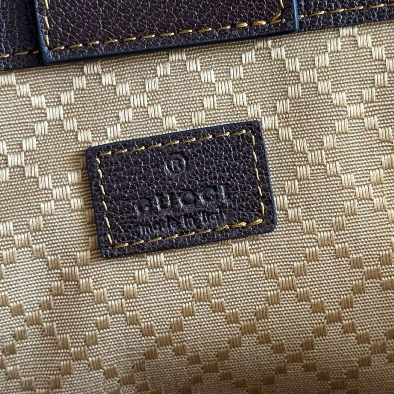 Gucci GG Marmont Medium Tote Bag Beige GG Canvas Brown 35Cm - Image 6