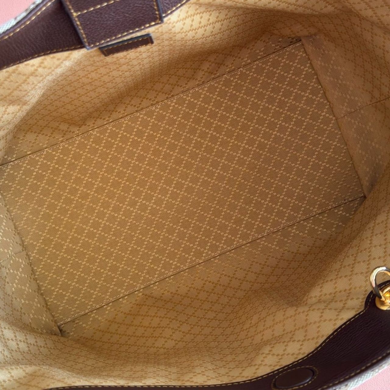 Gucci GG Marmont Medium Tote Bag Beige GG Canvas Brown 35Cm - Image 5