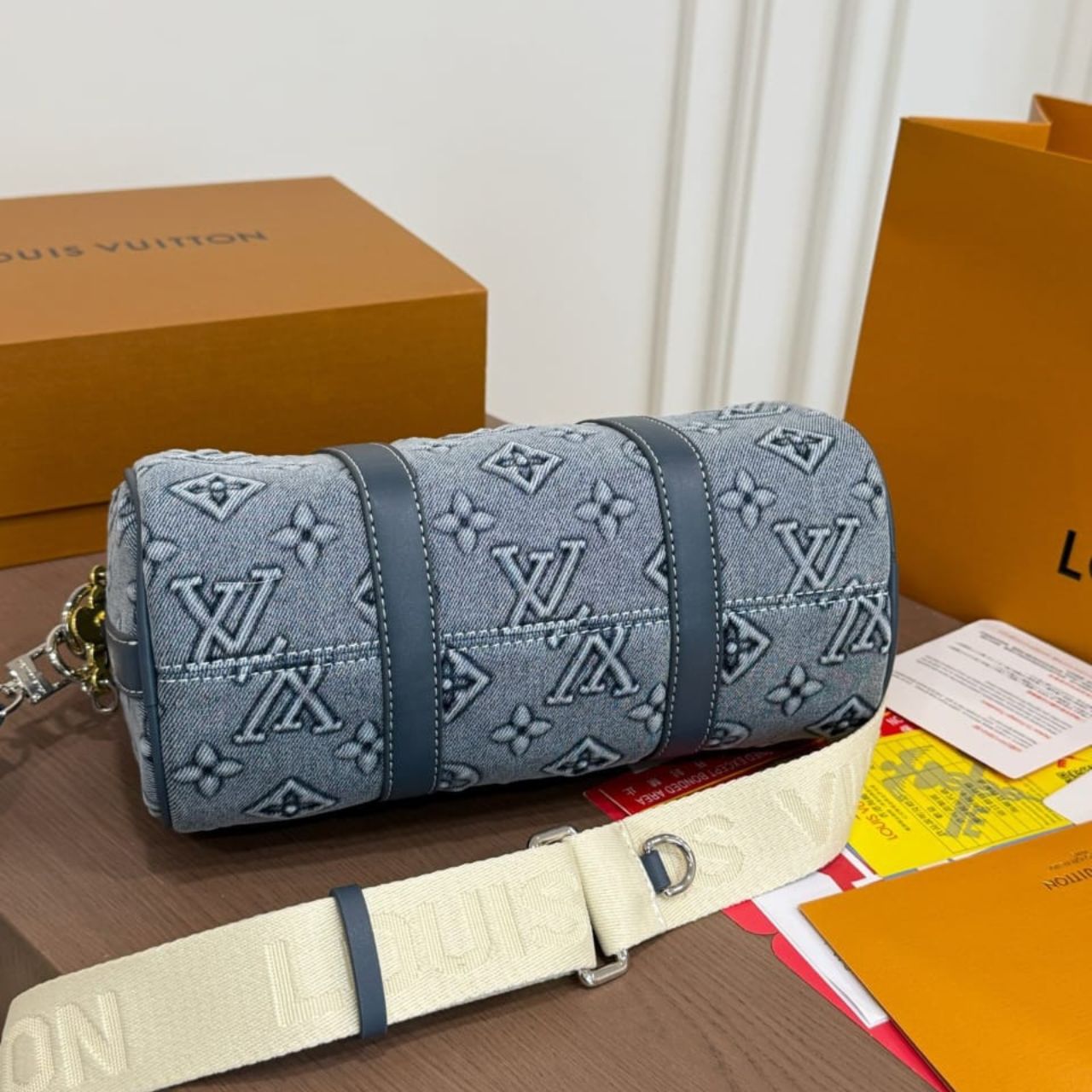 Louis Vuitton Keepall Bandouliere 25 Monogram Denim 25cm - Image 7