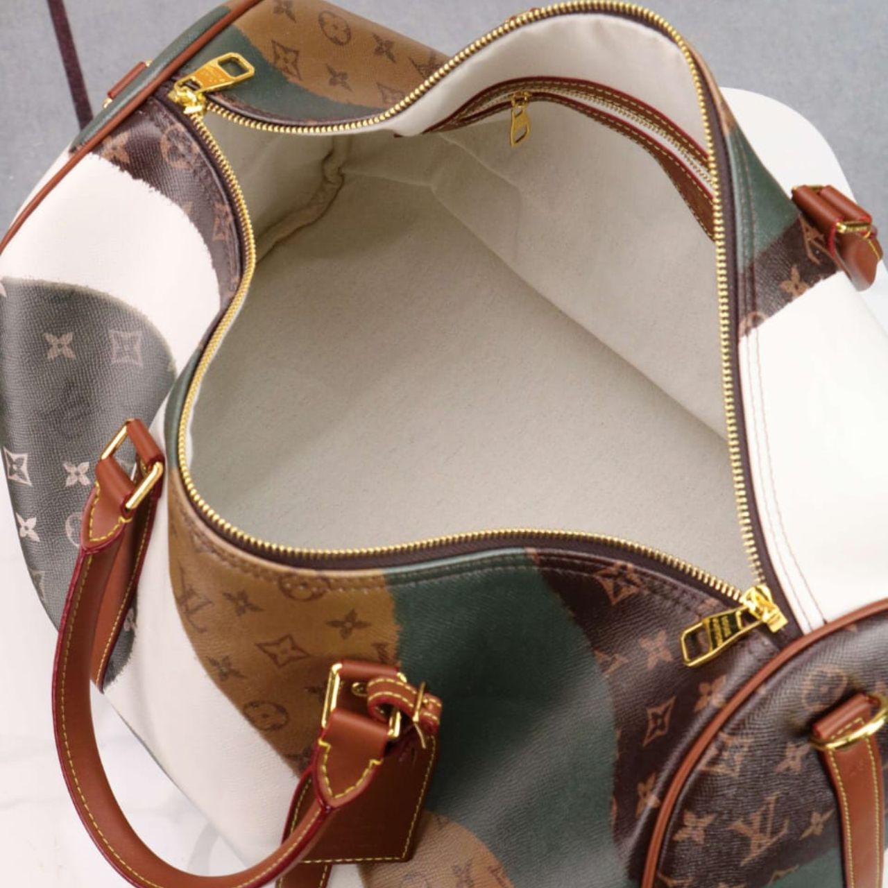 Louis Vuitton Keepall Bandouliere 45 Monogram Khaki 45cm M29190 - Image 7