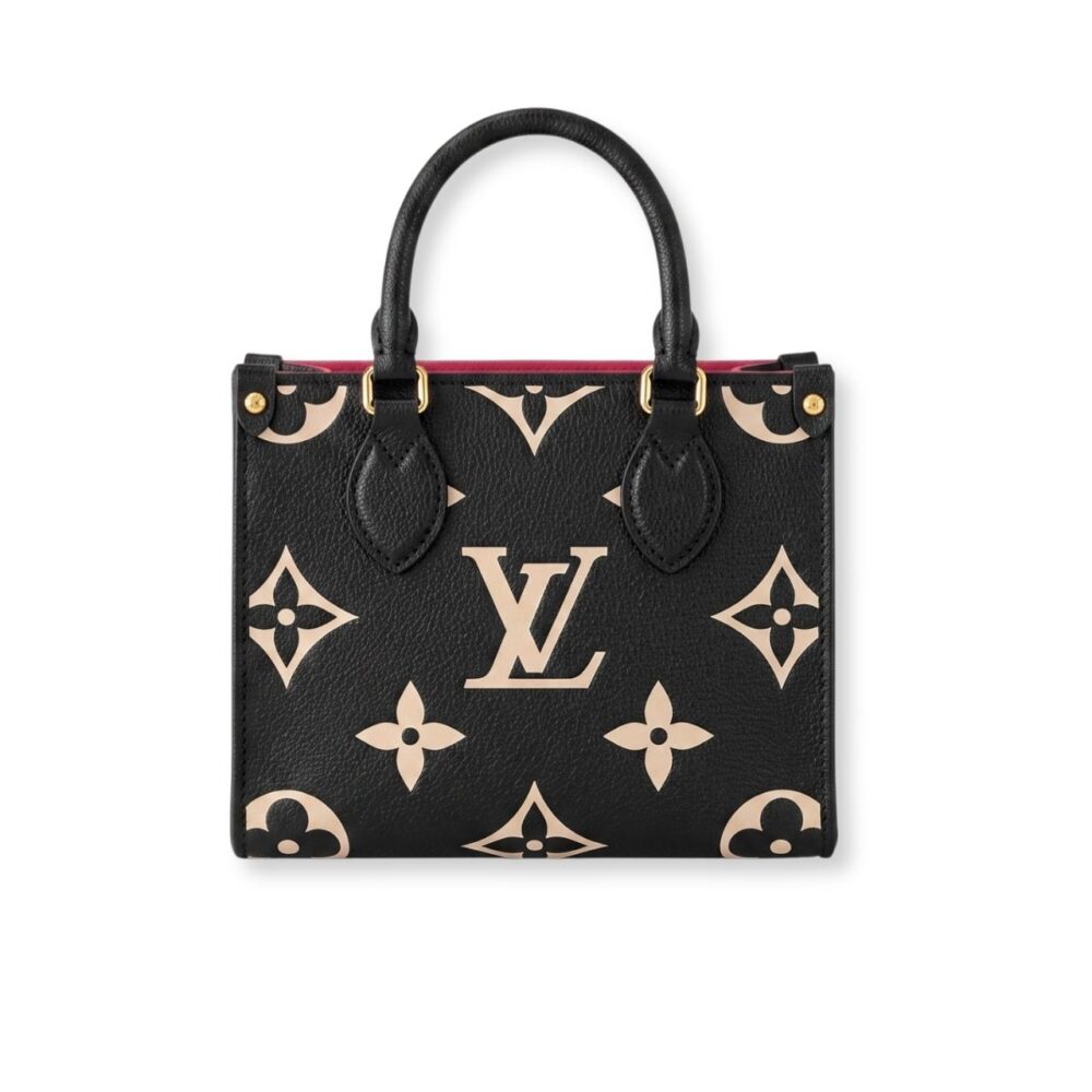 Louis Vuitton OnTheGo PM Monogram Empreinte Black Beige 18cm M45659