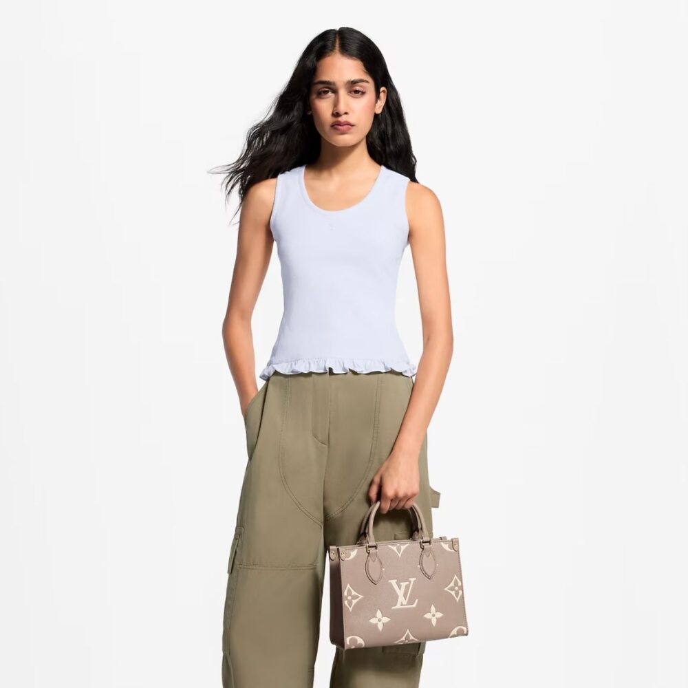 Alternative view of Louis Vuitton OnTheGo PM Monogram Empreinte Tourterelle Beige Cream 18cm M45779