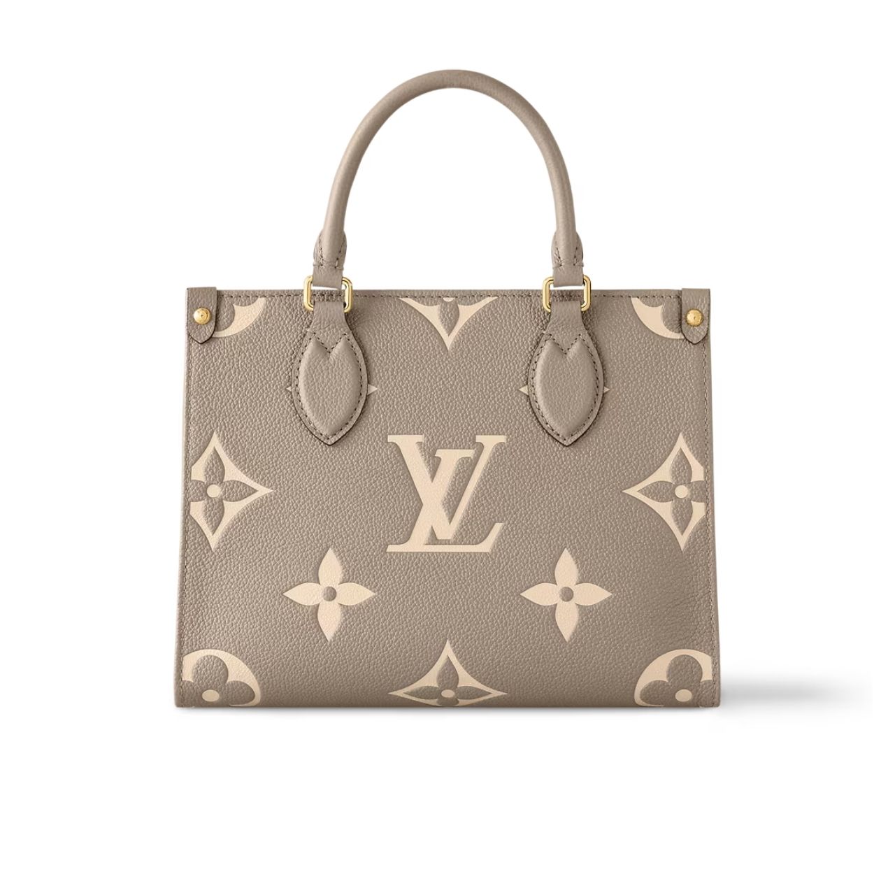 Louis Vuitton OnTheGo PM Monogram Empreinte Tourterelle Beige Cream 18cm M45779