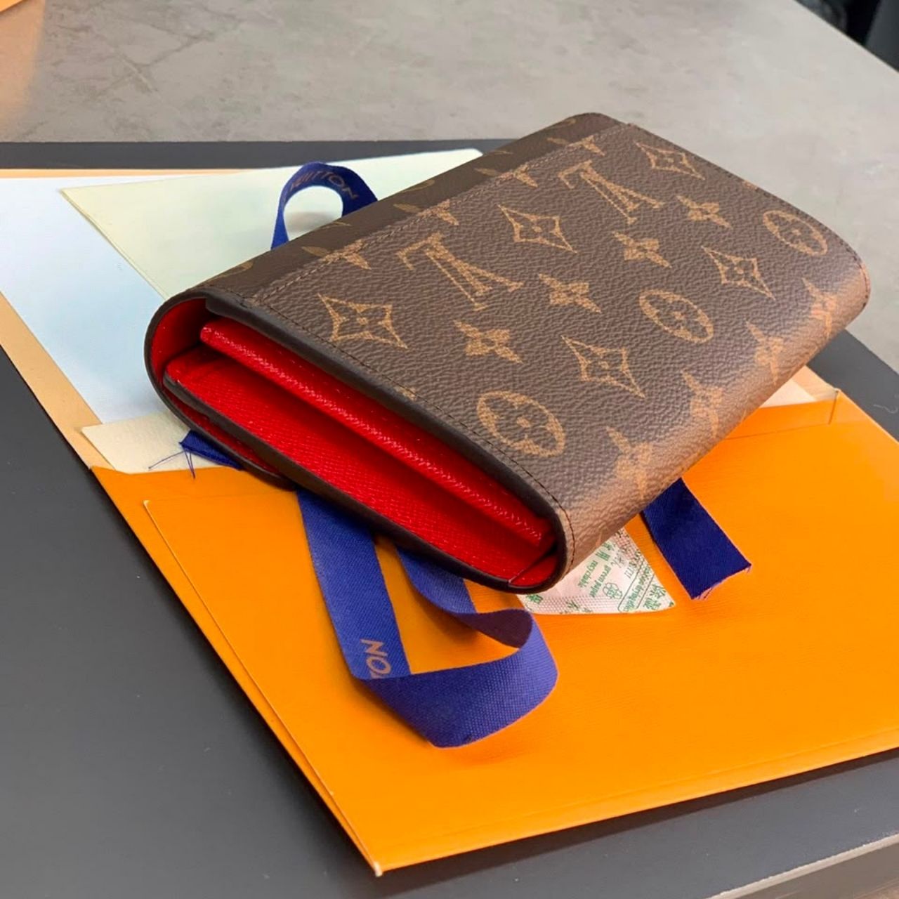Louis Vuitton Sarah Wallet Poppy Coquelicot Red 19Cm M62236 - Image 3