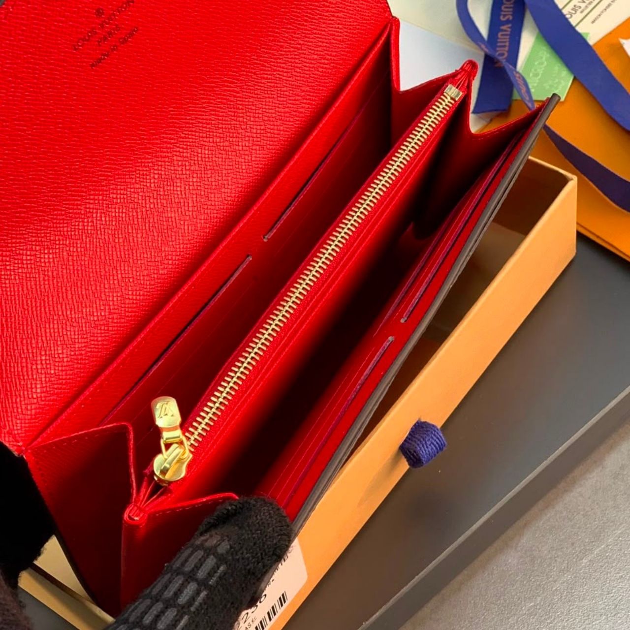 Louis Vuitton Sarah Wallet Poppy Coquelicot Red 19Cm M62236 - Image 7
