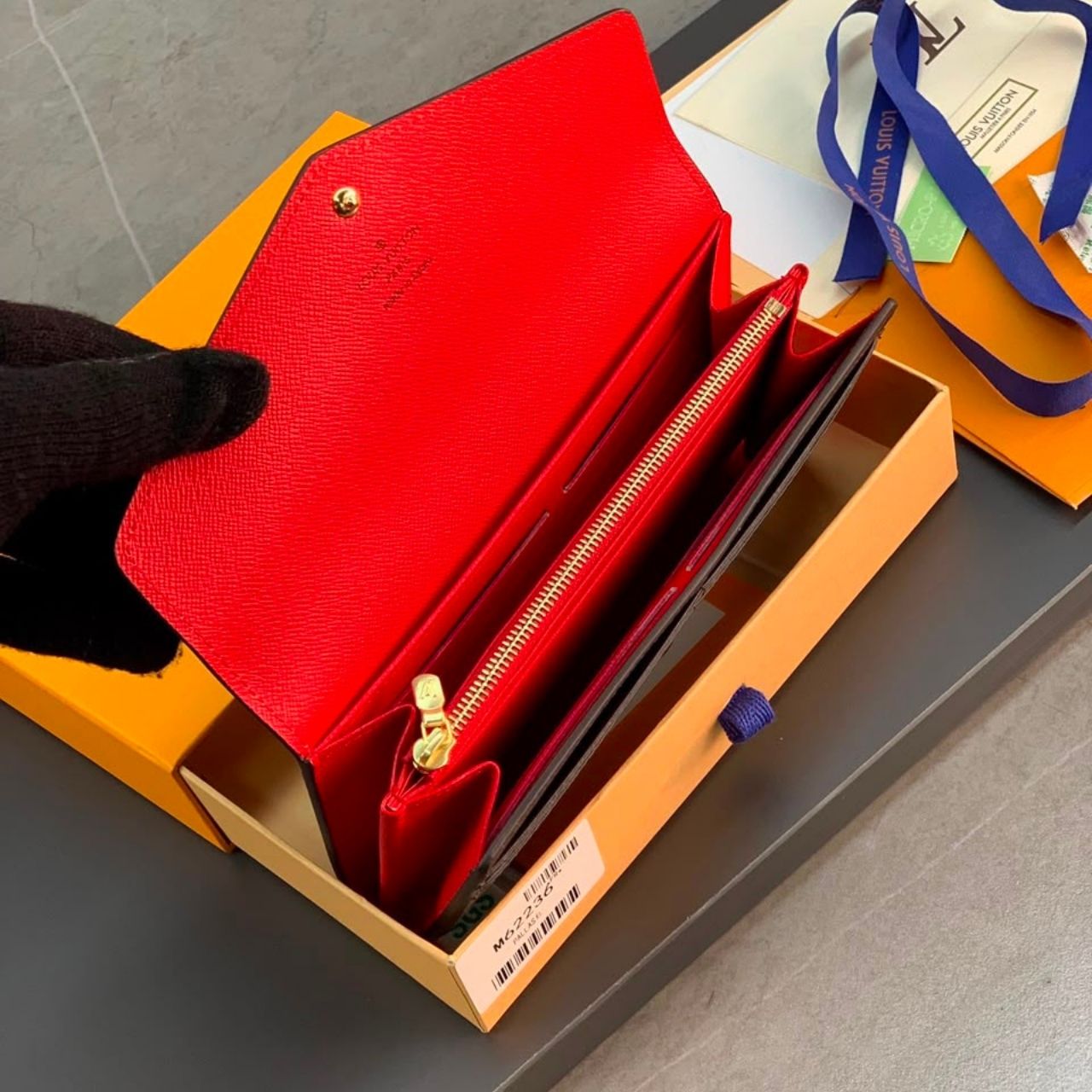 Louis Vuitton Sarah Wallet Poppy Coquelicot Red 19Cm M62236 - Image 6