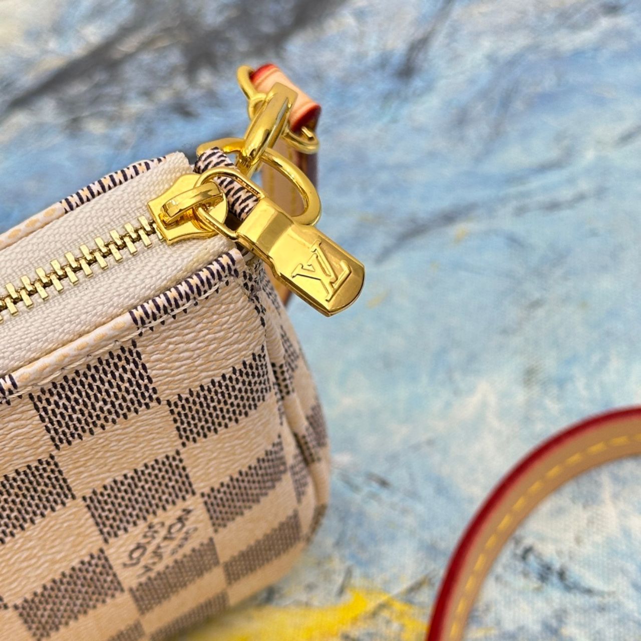 Louis Vuitton Pochette Accessoires Damier Azur 23Cm N40915 - Image 9
