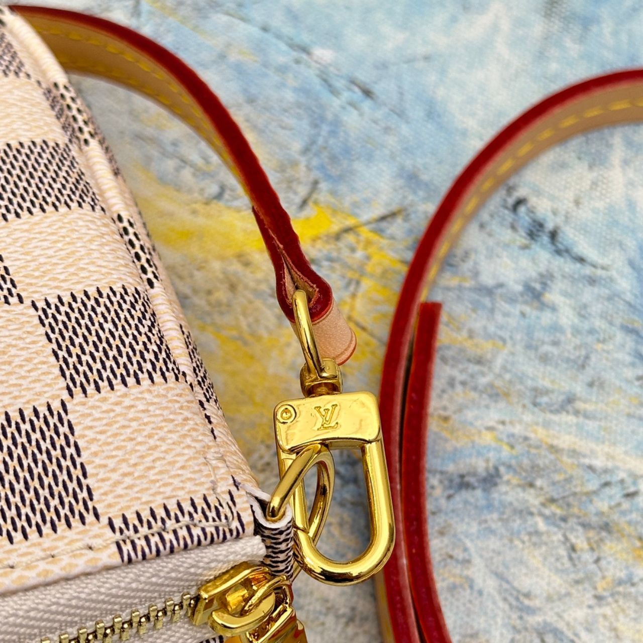 Louis Vuitton Pochette Accessoires Damier Azur 23Cm N40915 - Image 8