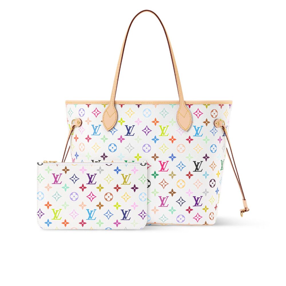 Louis Vuitton x Takashi Murakami Neverfull Multicolor White 31cm