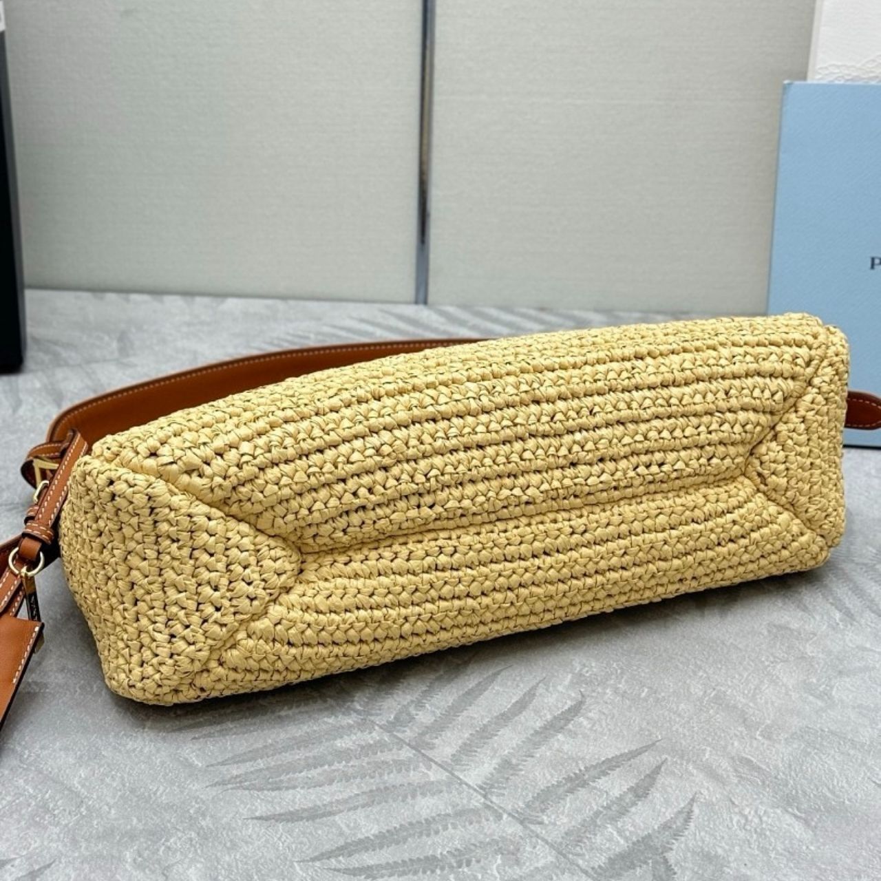 Prada Aimee Large Crochet Shoulder Bag Natural 34Cm 1BC247 2MG3 F0018 V OOO - Image 7