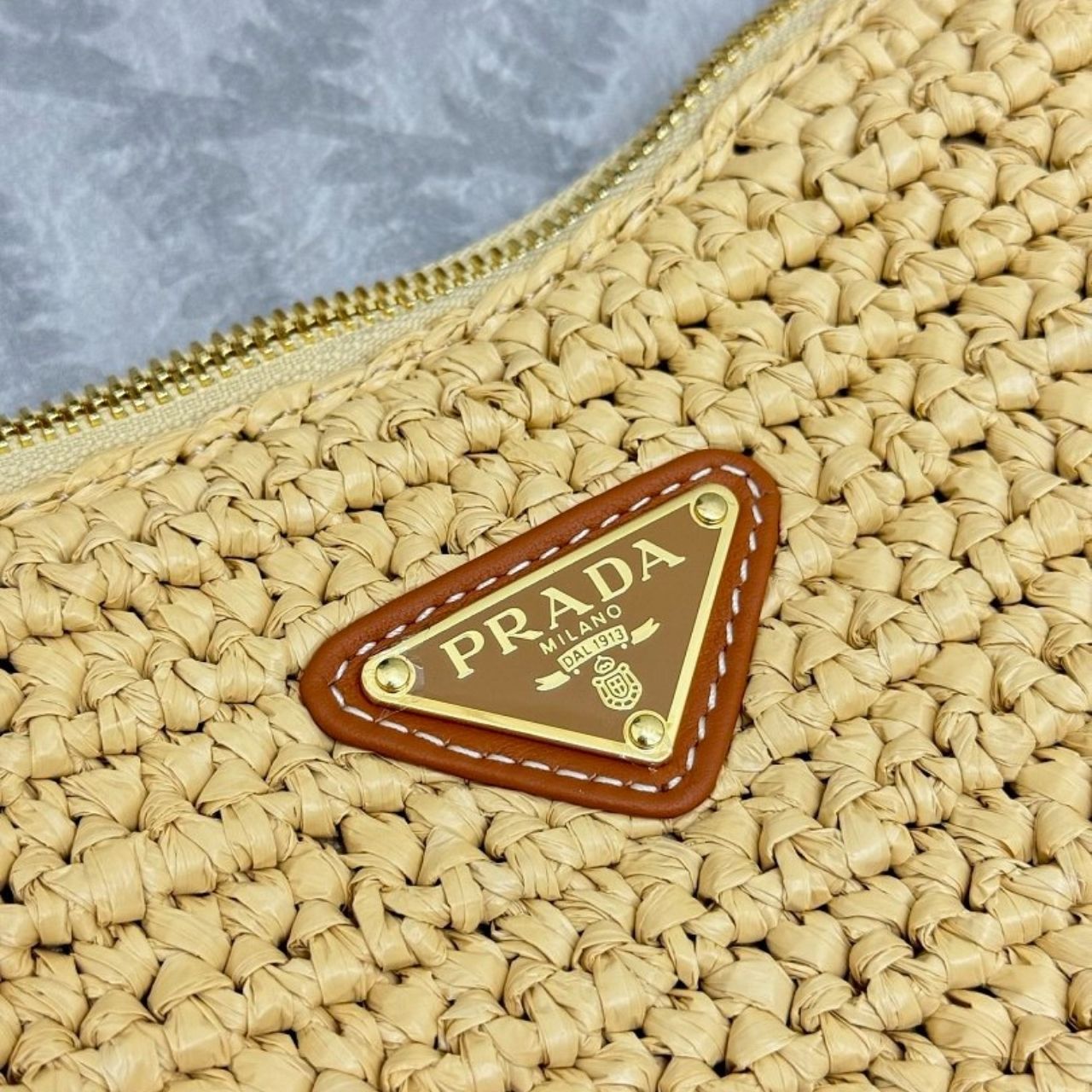 Prada Aimee Large Crochet Shoulder Bag Natural 34Cm 1BC247 2MG3 F0018 V OOO - Image 11