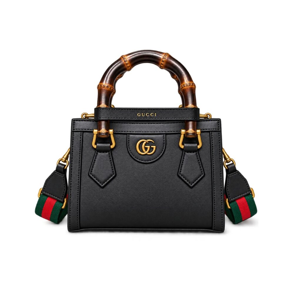 Gucci Diana Small Tote Bag Black 20cm 702732 U3ZDT 1073