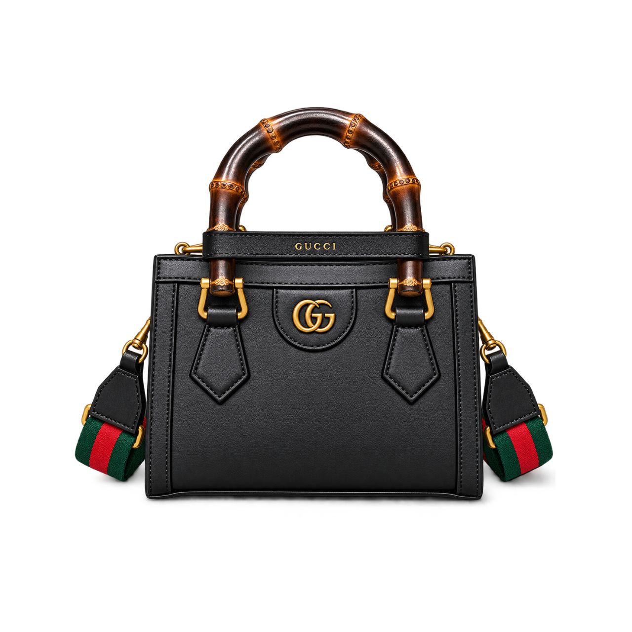 Gucci Diana Small Tote Bag Black 20cm 702732 U3ZDT 1073