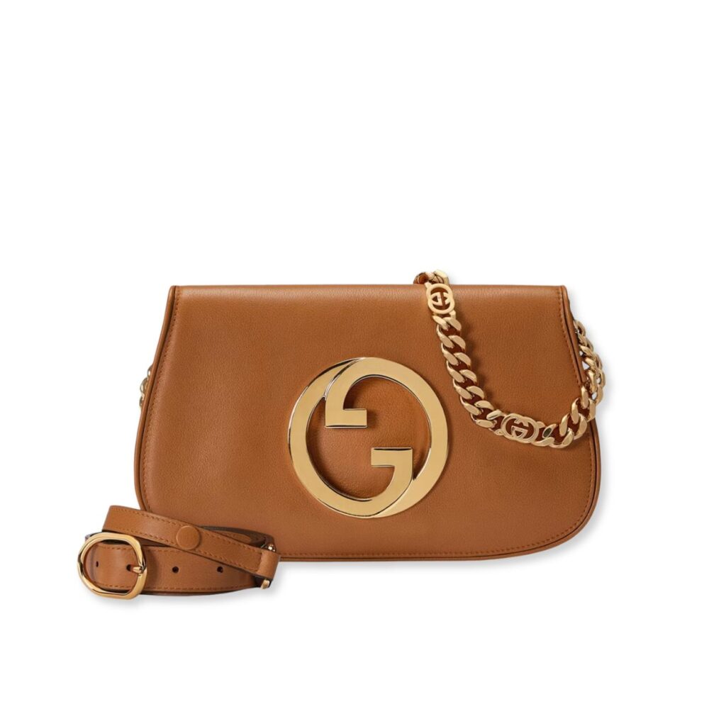 Gucci Blondie Chain Shoulder Flap Bag Blondie Cognac 28cm