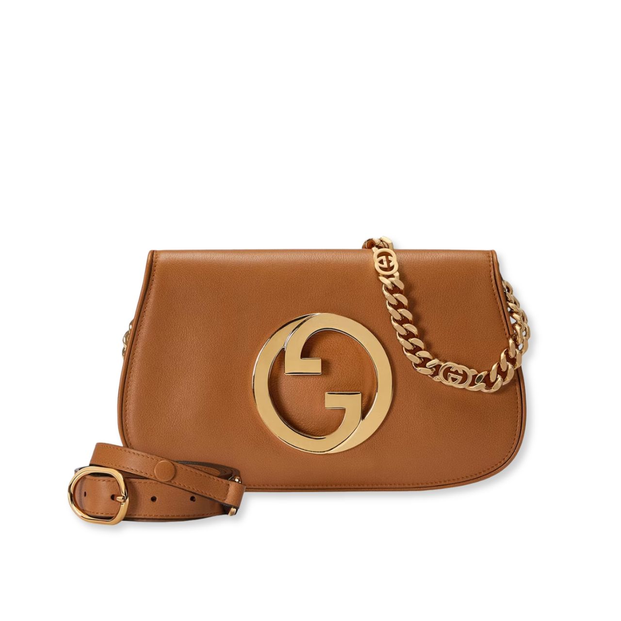 Gucci Blondie Chain Shoulder Flap Bag Blondie Cognac 28cm