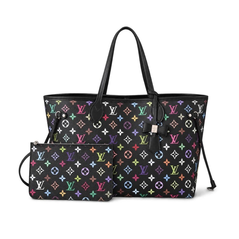 Louis Vuitton x Takashi Murakami Neverfull MM Multicolor Black 31cm