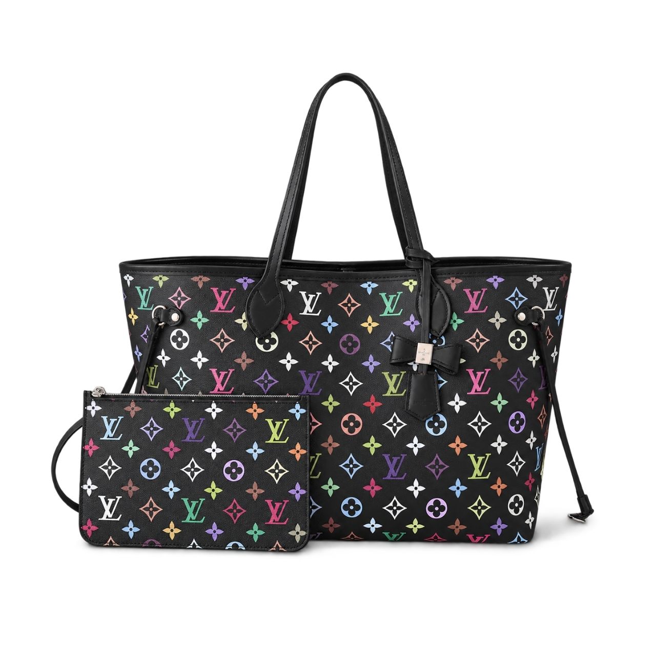 Louis Vuitton x Takashi Murakami Neverfull MM Multicolor Black 31cm