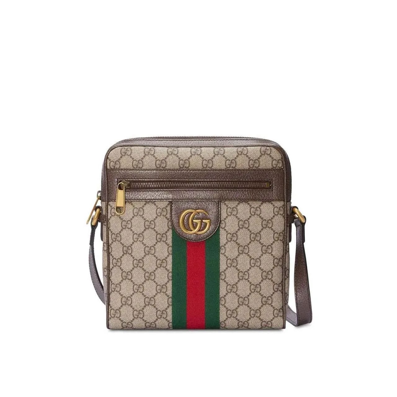 Gucci Ophidia Small Messenger bag Beige Ebony GG Supreme Canvas 24cm 547926 96IWT 8745