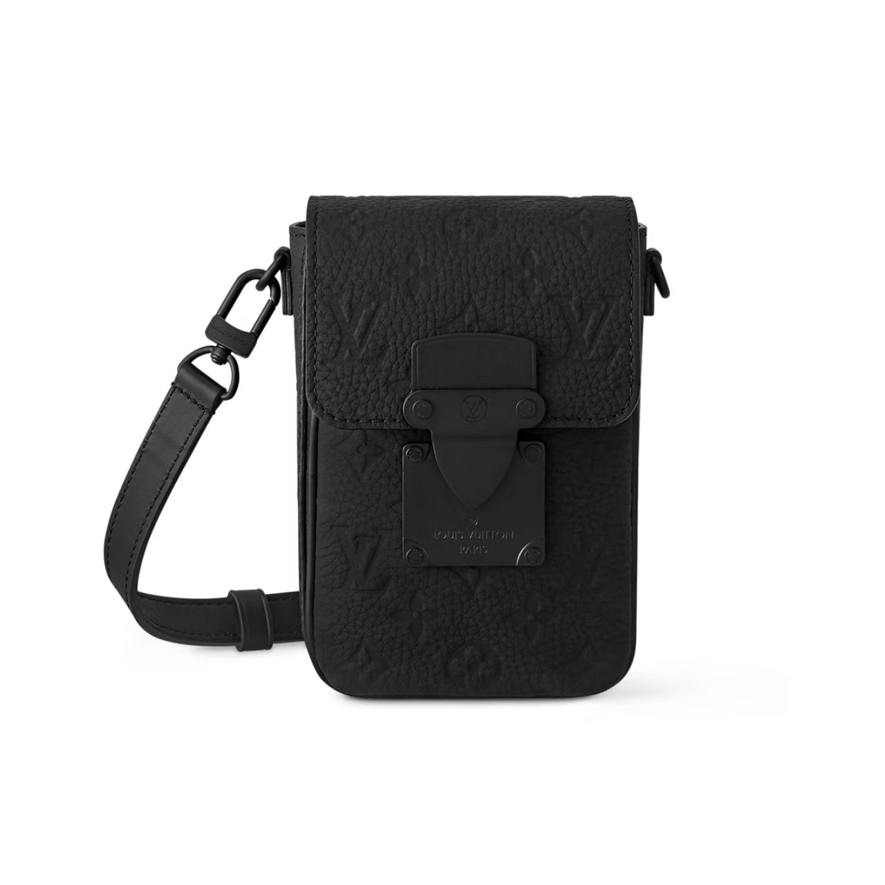Louis Vuitton S-Lock Vertical Wearable Wallet Monogram Taurillon Black 19cm M81524