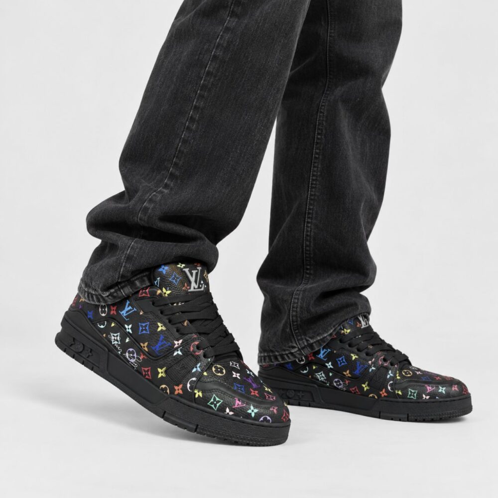 Alternative view of Louis Vuitton x Takashi Murakami LV Trainer Sneaker Noir 1AGZE2